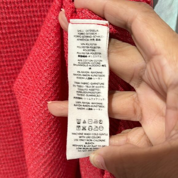 Free People We The Free Valentine Red  Balloon Sleeve Thermal Medium Red Top - Picture 4 of 10